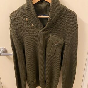 Polo by Ralph Lauren Men's Olive Military Sweater Size Small